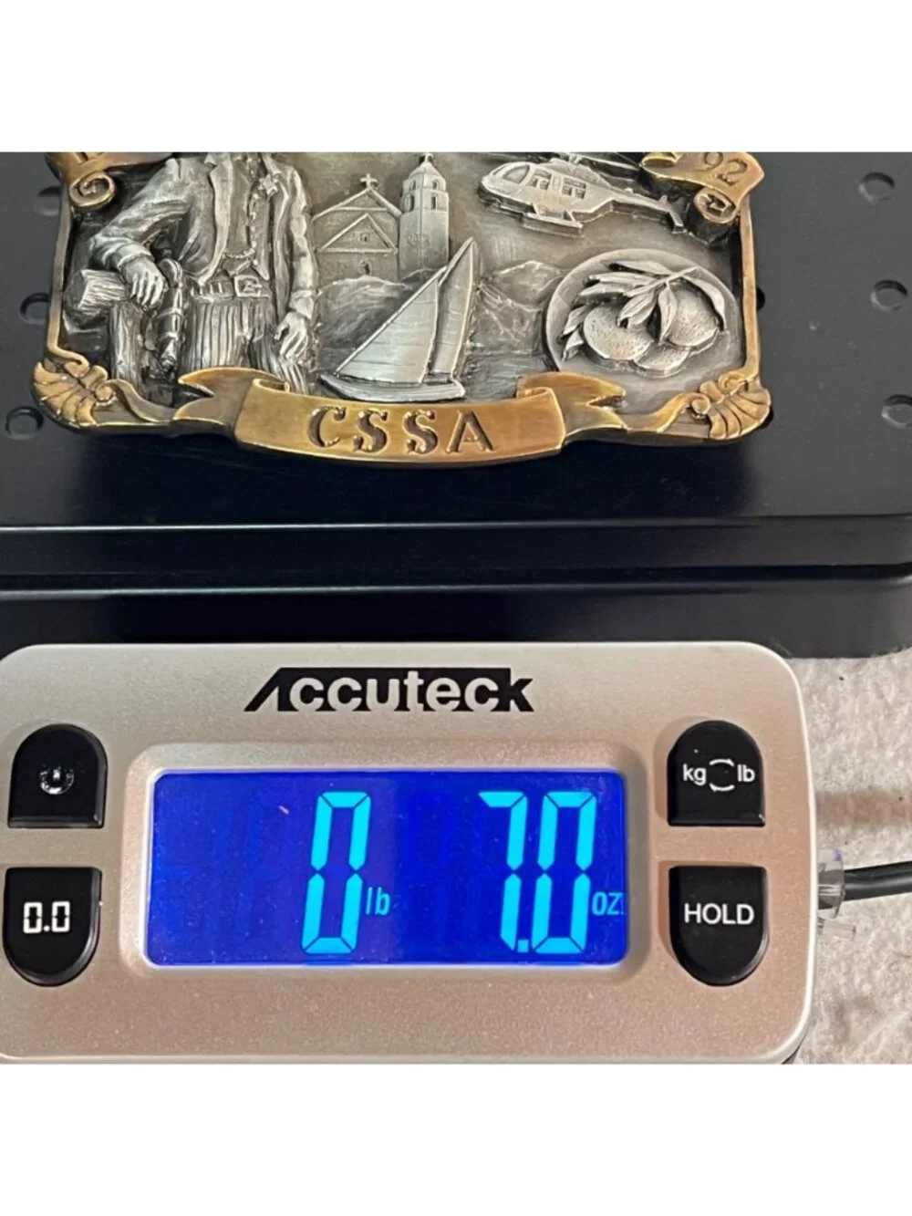 1992 Ventura County CSSA Sheriff Limited Edition Belt Buckle Bell Helicopter USA